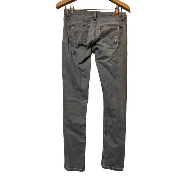 Levis Too Superlow 524 Jeans Distressed Light Wash 7 Medium - Picture 1 of 6